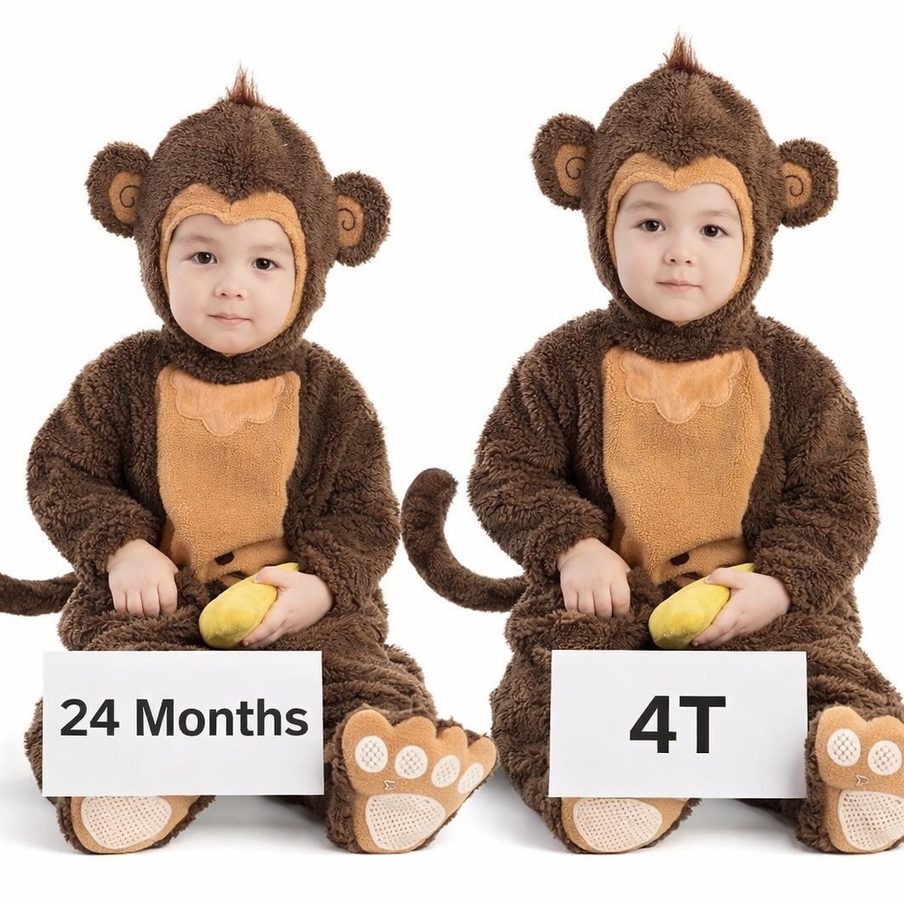Adorable Brown Monkey Costume for Kids